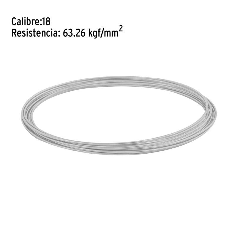 ALG-180BFC2.jpg Código: 45116 Rollo de 30 g de alambre galvanizado calibre 18, en bolsa ALG-180B