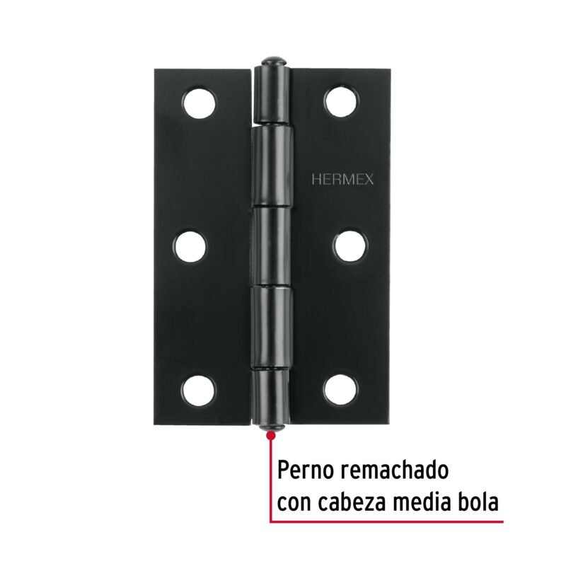 BR-256FC1.jpg Código: 45635 Bisagra rectangular 2-1/2' negra, HERMEX BR-256