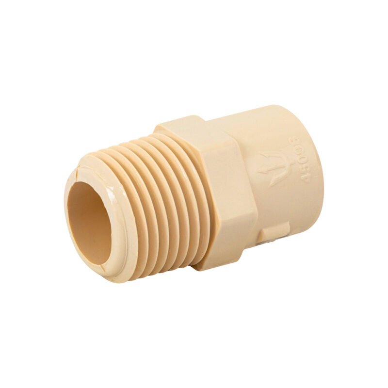CPVC-611.jpg Código: 45098 Conector macho de CPVC 1/2', Foset CPVC-611