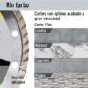 Código: 27016 Disco de diamante de 4' x 1.2 mm, rin turbo, PRETUL DID-240P