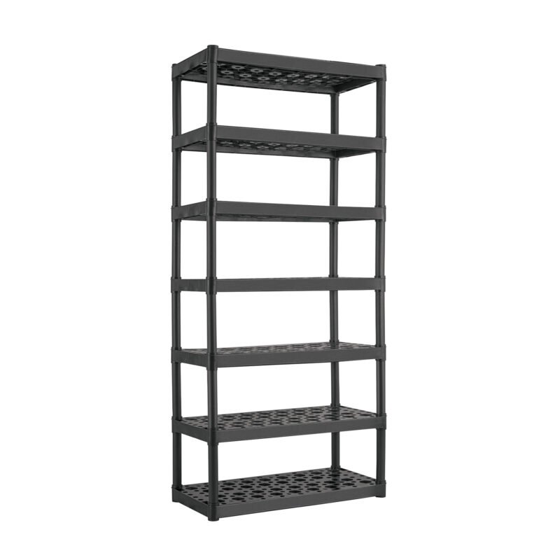 EST-7.jpg Código: 103600 Estante plástico uso rudo 7 rep/cap. 70 Kg, 185x43x91,TRUPER EST-7