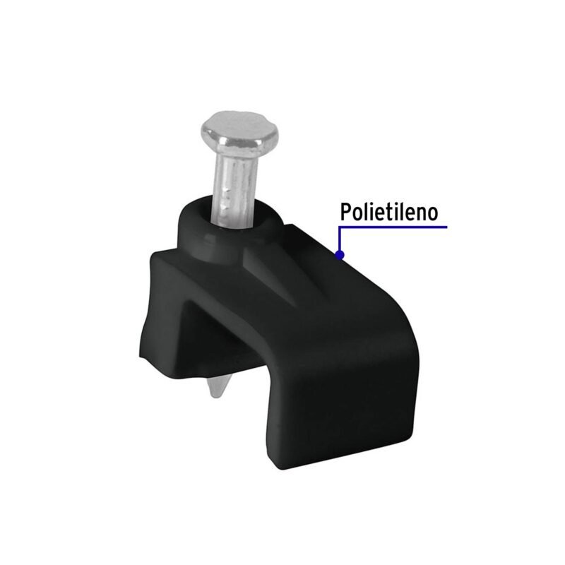 GPL-10NFC1.jpg Código: 48035 Bolsa con 20 grapas negras de 6 x 9.5 mm para cable plano GPL-10N