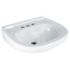 MUBA-10B.jpg Código: 44002 Lavabo de porcelana con rebosadero, blanco, FOSET MUBA-10B