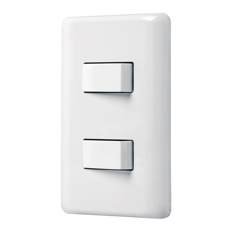 PA-APDO-EB.jpg Código: 25085 Placa armada 1 interruptor sencillo + 1 de 3 vías, Basic PA-APDO-EB