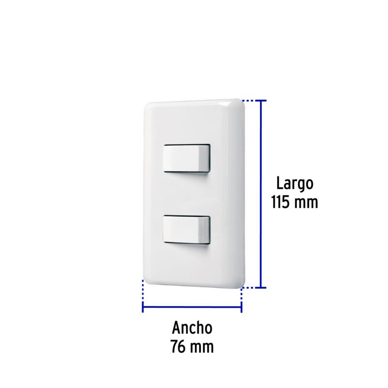 PA-APDO-EBFC2.jpg Código: 25085 Placa armada 1 interruptor sencillo + 1 de 3 vías, Basic PA-APDO-EB