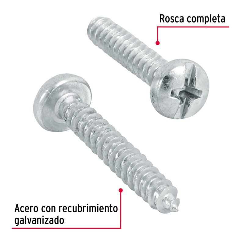 Código: 40732 Blíster con 14 pijas para lámina, #8 x 1', Fiero PILA-8X1A