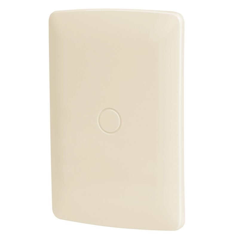 Código: 46144 Placa de ABS ciega, línea Italiana, color marfil, Volteck PPC-I