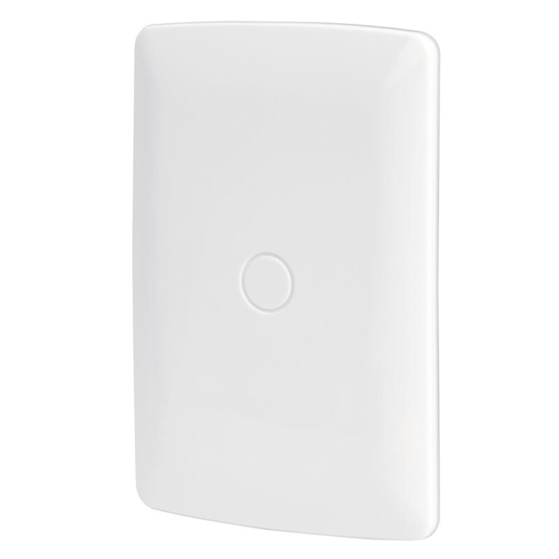 Código: 46141 Placa de ABS, ciega, línea Italiana, color blanco, Volteck PPC-IB