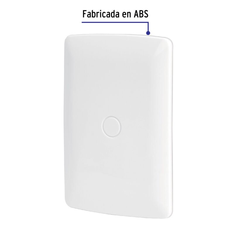 Código: 46141 Placa de ABS, ciega, línea Italiana, color blanco, Volteck PPC-IB