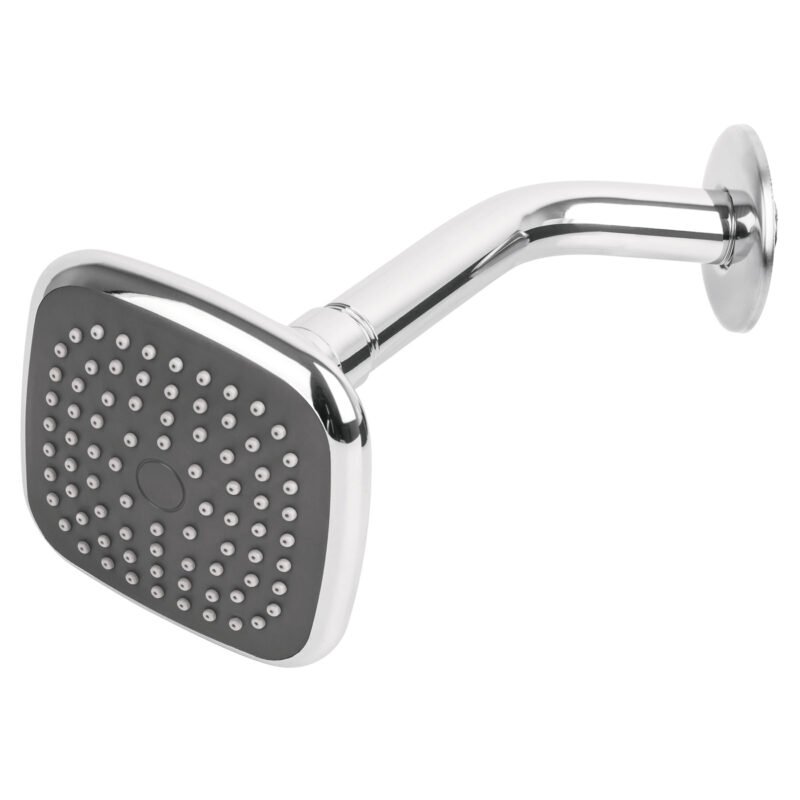 R-401.jpg Código: 45065 Regadera cuadrada 3-3/4' brazo y chapetón de acero, Basic R-401