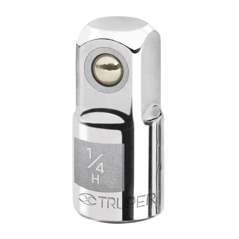 A-5256.jpg Código: 13417 Adaptador para matraca de cuadro 1/4' a cuadro 3/8', Truper A-5256