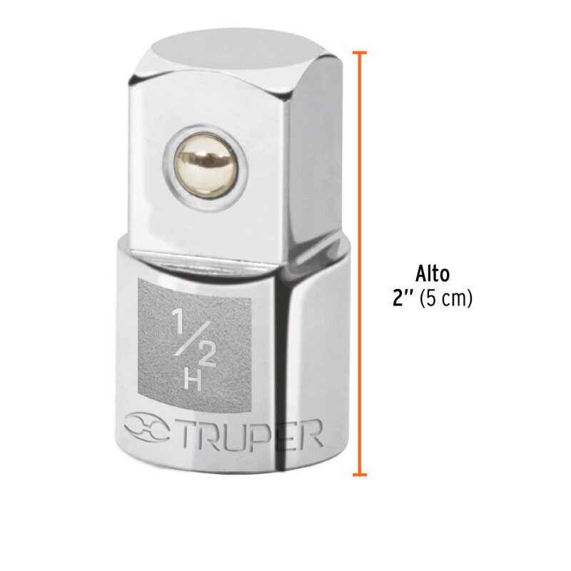Código: 13426 Adaptador para matraca de cuadro 1/2' a cuadro 3/4', Truper A-5653