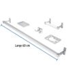 Código: 49607 Juego de 5 accesorios para baño, metálicos, cromo, BASIC A-900