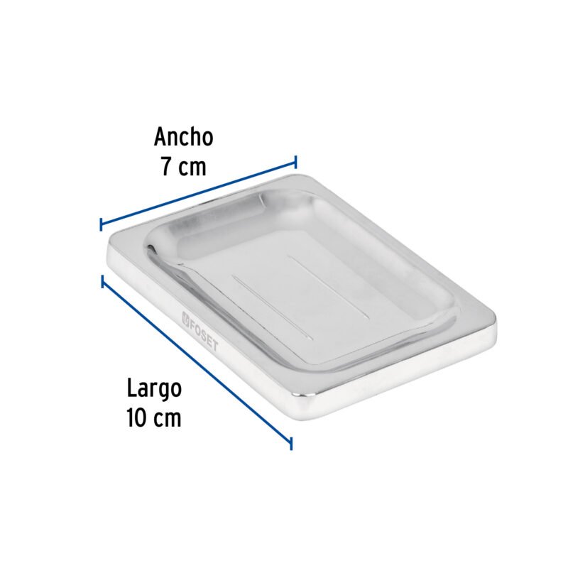 A-908FC2.jpg Código: 49611 Jabonera metálica, cromo, BASIC A-908