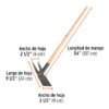 Código: 100752 Azadón dos cuernos, mango de madera 54', TRUPER A2C