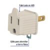 Código: 46257 Adaptador 3 a 2, gris, a granel, Volteck AD-32G-G