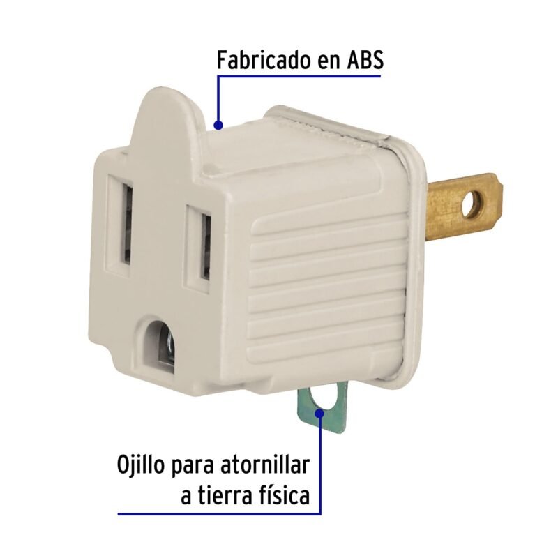 AD-32G-GFC1.jpg Código: 46257 Adaptador 3 a 2, gris, a granel, Volteck AD-32G-G