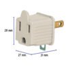 Código: 46257 Adaptador 3 a 2, gris, a granel, Volteck AD-32G-G