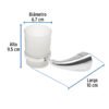 Código: 49632 Portavaso cepillero metálico con vaso de vidrio, Foset Aero AEA-71