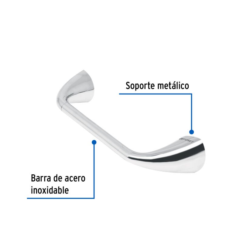 AEA-72FC1.jpg Código: 49634 Portarrollo con barra de acero inoxidable, Foset Aero AEA-72