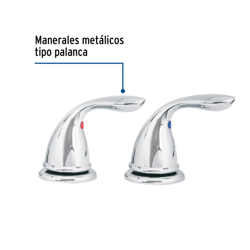 AEMM-01FC1.jpg Código: 45237 Jgo manerales palanca p/taladros separados,lavabo,cromo,Aero AEMM-01
