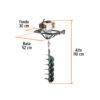 Código: 103204 Ahoyadora / motoperforadora a gasolina 52cc, Truper AHO-52