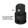 Código: 100907 Adaptador de impacto 1/2' (H) x 3/4' (M), Truper AI-5653