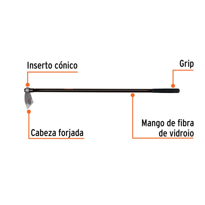 AL-0MFC1.jpg Código: 10612 Azadón Lane No. 0 de 1.6 lb, mango de fibra 54', TRUPER AL-0M
