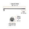 Código: 10612 Azadón Lane No. 0 de 1.6 lb, mango de fibra 54', TRUPER AL-0M