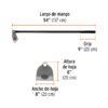 Código: 10618 Azadón Lane No. 2 de 2.0 lb, mango de fibra 54', TRUPER AL-2M