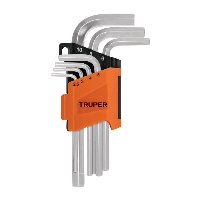 ALE-7M.jpg Código: 15530 Juego 7 llaves allen mm punta hexagonal con organizador ALE-7M