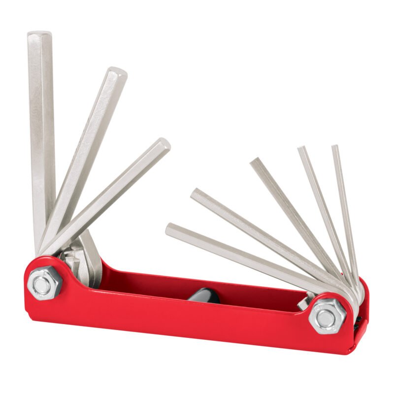 ALL-8P.jpg Código: 15556 Juego de 8 llaves allen std tipo navaja, cuerpo de lámina ALL-8P