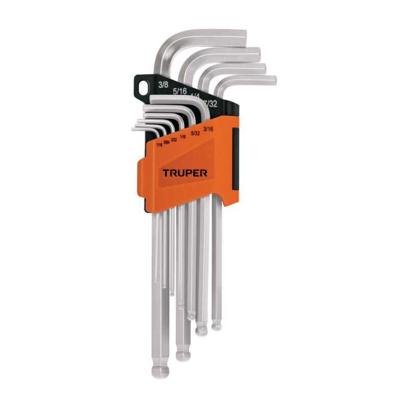 Código: 13643 Juego 10 llaves allen largas std punta bola con organizador ALLX-10P