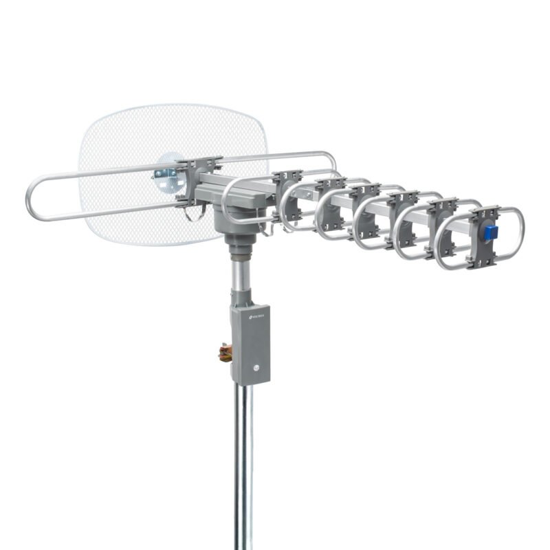 ANGI-360B.jpg Código: 48114 Antena aérea para TV HD, giratoria 360° con control y cable ANGI-360B