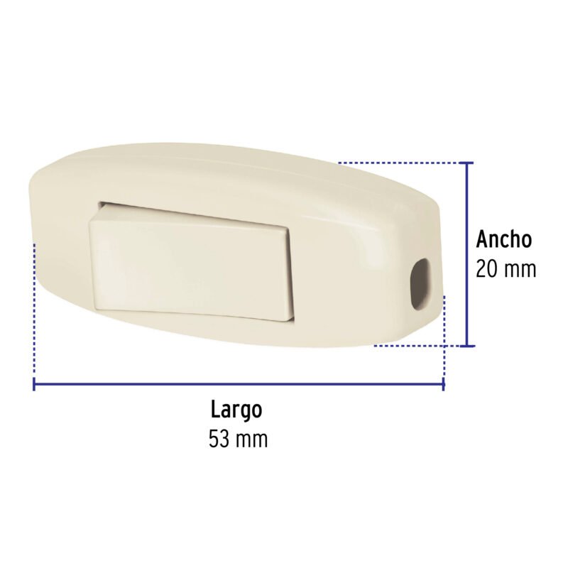 Código: 48003 Interruptor de paso 3 A para lámpara, 127 V, Volteck APPA