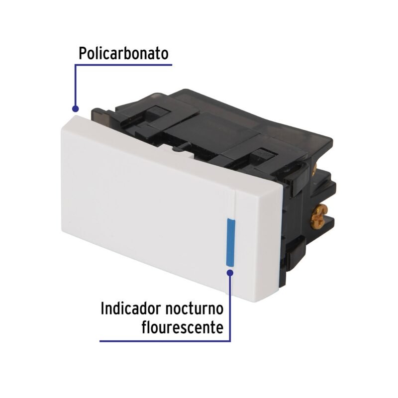 Código: 47048 Interruptor de 3 vías, 1 módulo, línea Española,color blanco APSE-EEB