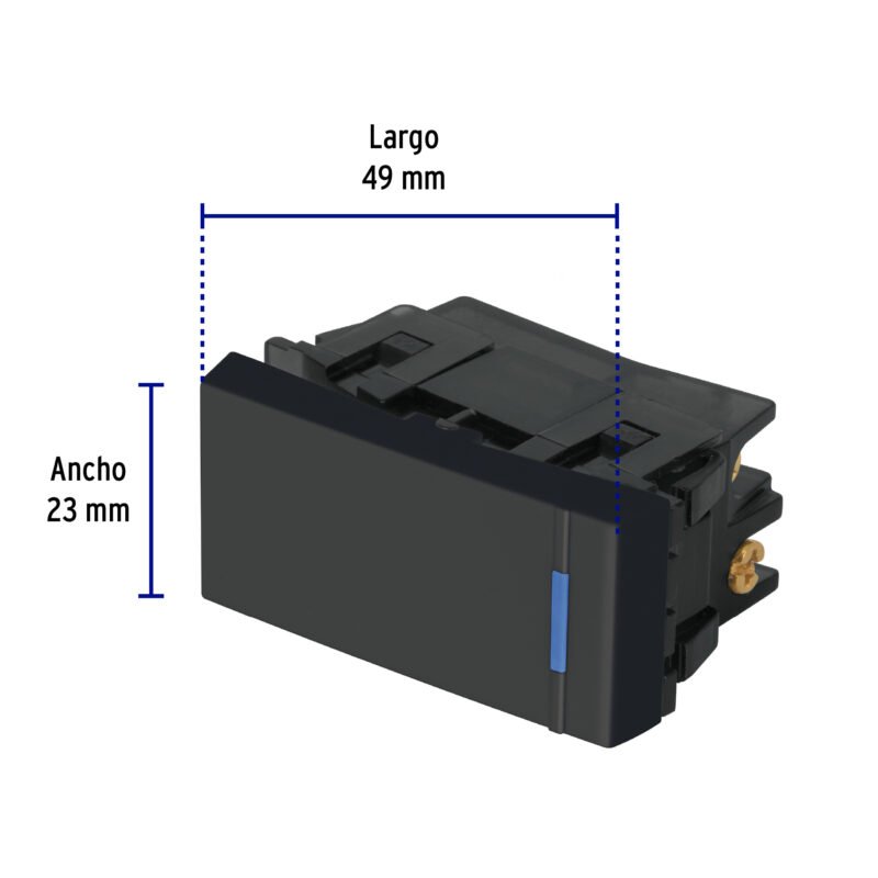 Código: 47988 Interruptor de 3 vías, 1 módulo, línea Española,color negro APSE-EEN