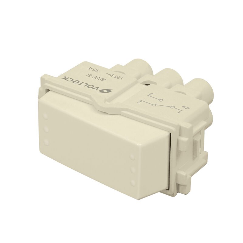 APSE-EI.jpg Código: 48083 Interruptor de 3 vías, línea Italiana, color marfil, Volteck APSE-EI