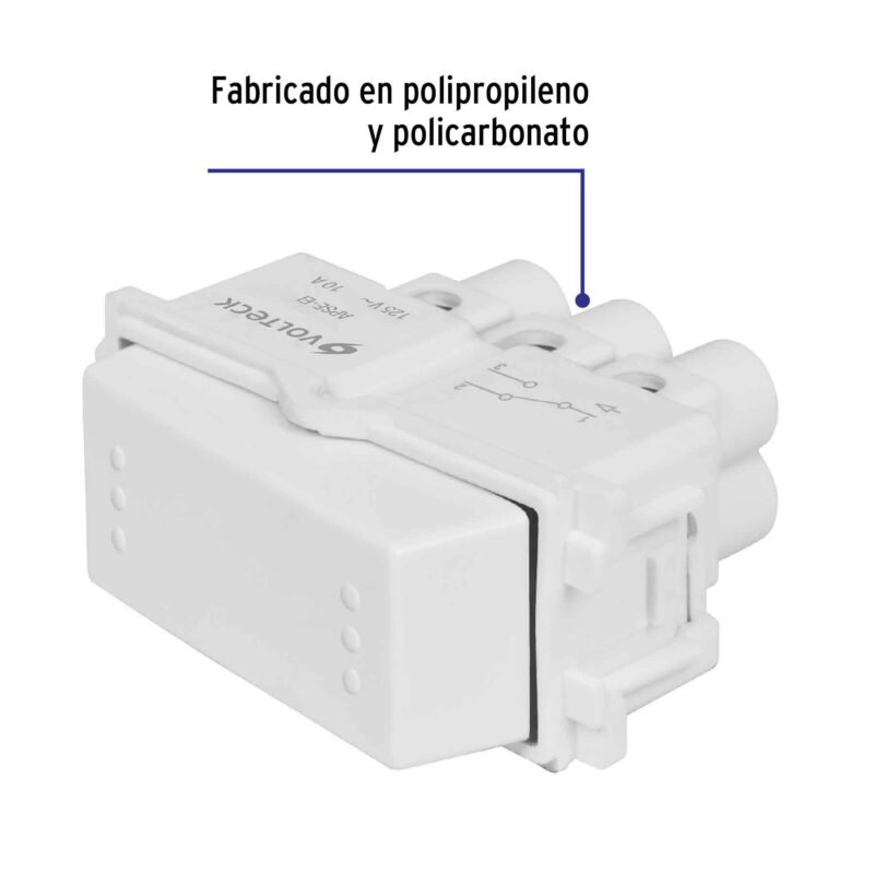 APSE-EIBFC1.jpg Código: 48137 Interruptor de 3 vías, línea Italiana, color blanco, Volteck APSE-EIB