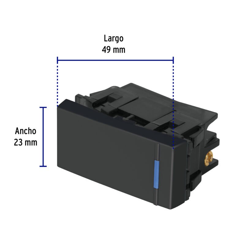 Código: 47985 Interruptor sencillo 1 módulo, línea Española, color negro APSE-EN