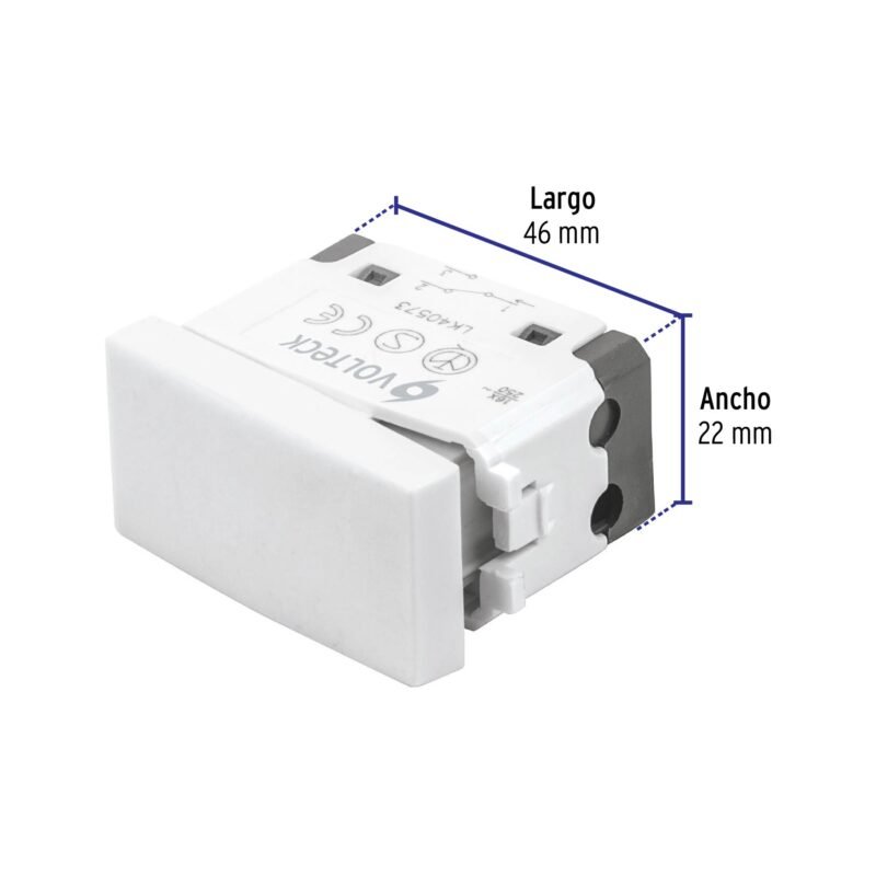 Código: 48321 Interruptor de 3 vías, línea Oslo, color blanco, Volteck APSE-EOB