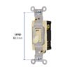 Código: 46003 Interruptor vertical de palanca, 3 vías, Standard, marfil APSE-ES