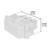 Código: 48132 Interruptor sencillo, línea Italiana, color blanco, Volteck APSE-IB