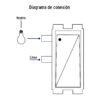 Código: 48132 Interruptor sencillo, línea Italiana, color blanco, Volteck APSE-IB