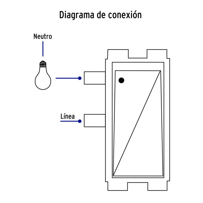APSE-IBFC2.jpg Código: 48132 Interruptor sencillo, línea Italiana, color blanco, Volteck APSE-IB