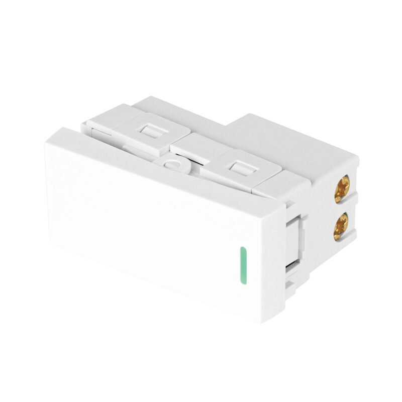 Código: 47940 Interruptor sencillo blanco de 1 módulo, línea Lisboa APSE-LB