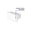 Código: 47941 Interruptor sencillo blanco de 1.5 módulos, línea Lisboa APSE15-LB