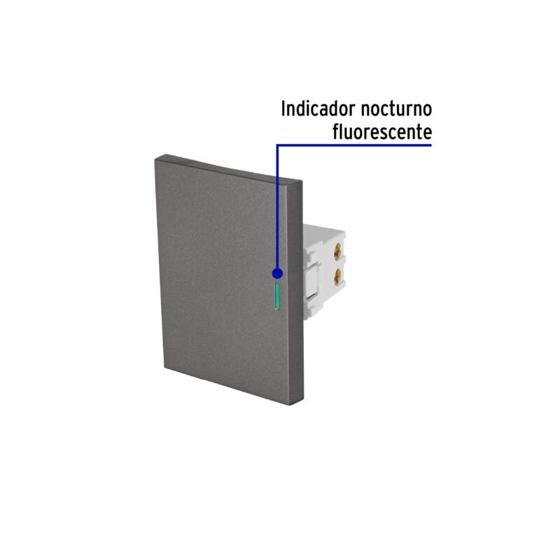 Código: 47822 Interruptor sencillo acero inox de 3 módulos, línea Lisboa APSE3-LA