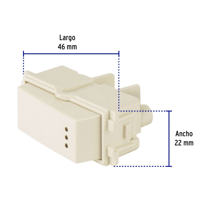 Código: 48056 Interruptor de 3 vías con luz piloto, línea Italiana, marfil APSEP-EI