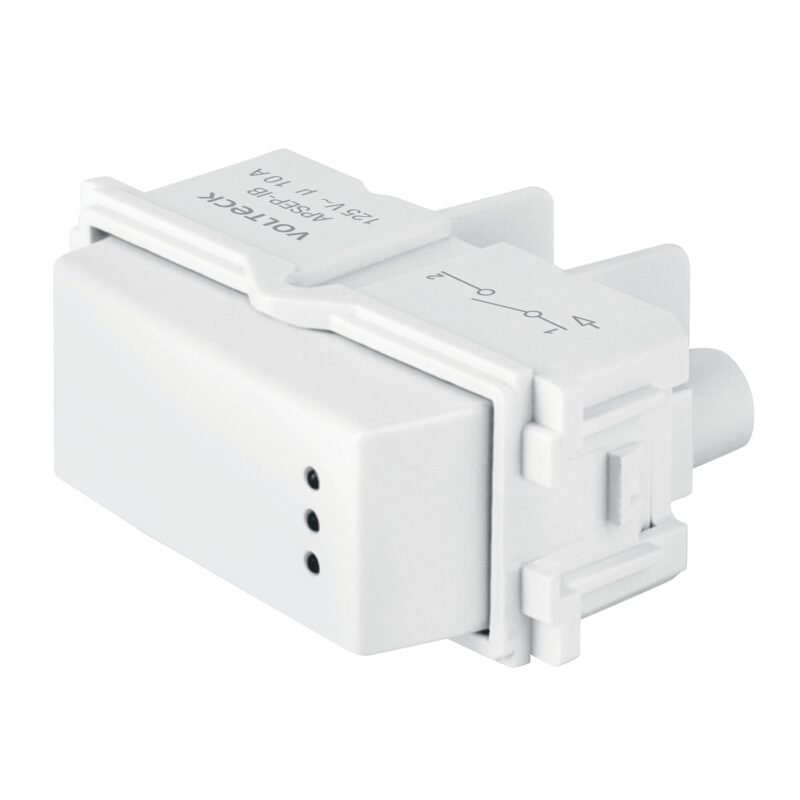 APSEP-IB.jpg Código: 48053 Interruptor sencillo con luz piloto, línea Italiana, blanco APSEP-IB